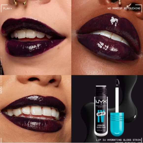 NYX Lip IV Hydrating Gloss Serum - Grape Gushin - Picture 2 of 3